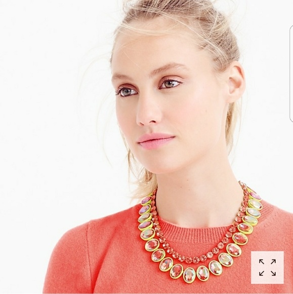 Jcrew Layered Crystal Necklace In Lemon 